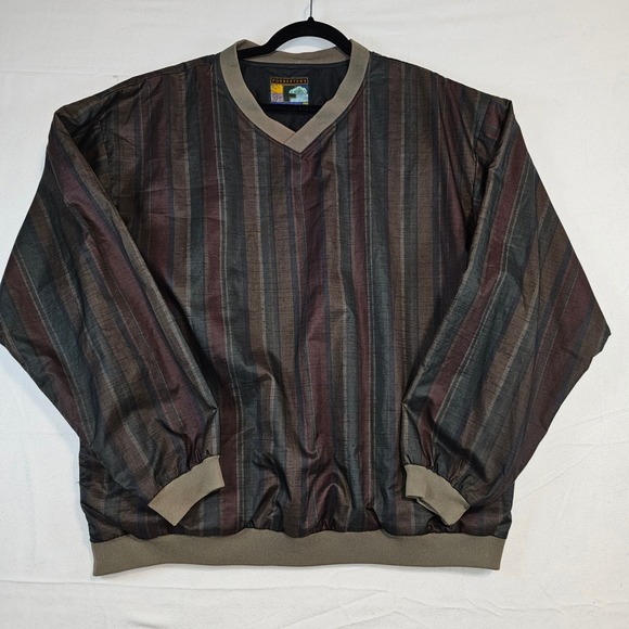 Forresters Other - Vintage Forresters Outerwear Men XL Pullover Windbreaker Striped V Neck 80s 90s